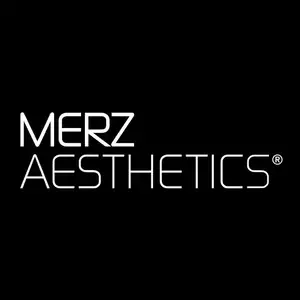 Logo von Merz Aesthetics mit dem Produktportfolio Xeomin, Radiesse, Belotero, Ultherapy, DeScribe und Neocutis