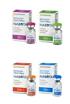 Nabota botulinum toxin vial and carton